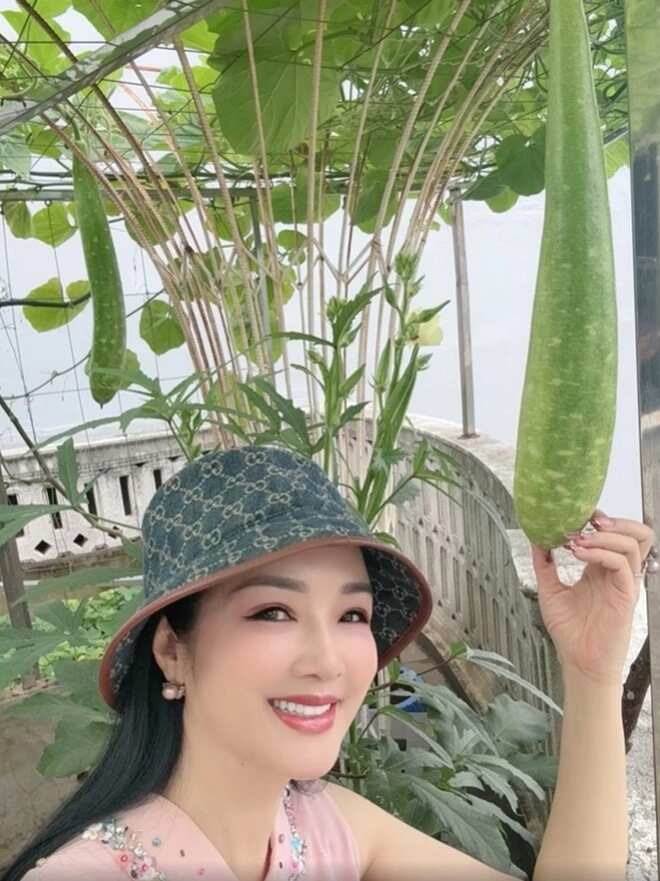 hoa hậu độc nhất vô nhị việt nam mát tay trồng quả ngọt trên sân thượng lâu đài trắng 1000m2 - 10