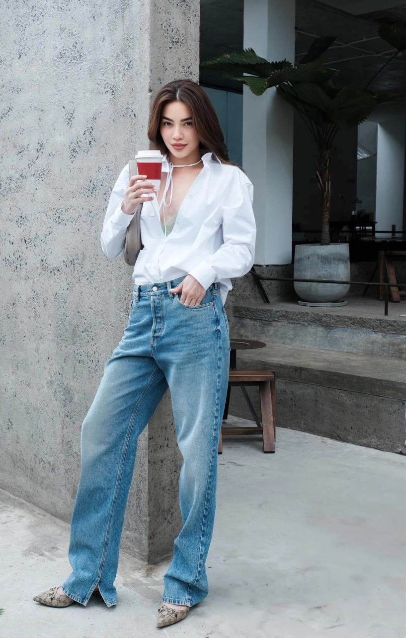 Mặc đồ trắng không lo lộ bé mỡ chuẩn style hồ ngọc hà tưởng khó nhưng lại vô cùng đơn giản - 10