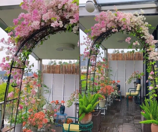 Mẹ đảm phủ hoa giấy từ trong nhà ra ban công hoa nở rộ quanh năm đẹp như xứ sở thần tiên - 1