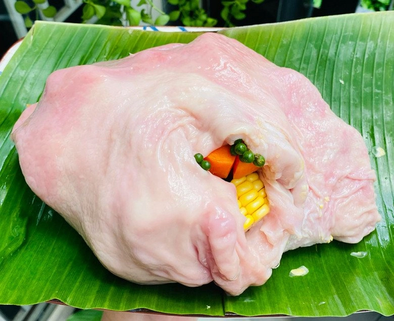 Mẹ đảm sài gòn làm dạ dày nhồi rau củ hấp giòn ngon ăn với cơm cũng hợp nhậu chơi chơi càng hay - 3