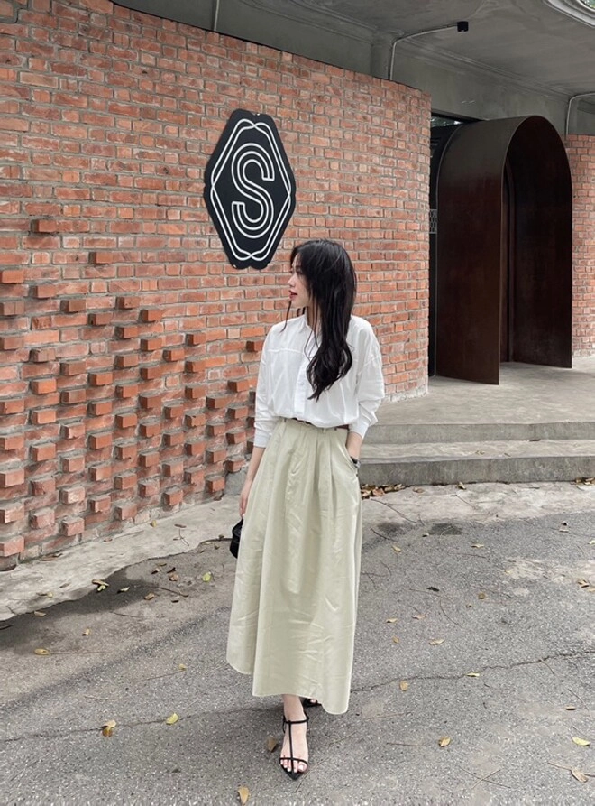 Những cô nàng theo đuổi phong cách thanh lịch mặc áo phông sơ mi với chân váy thế nào họ luôn áp dụng 3 quy tắc - 10