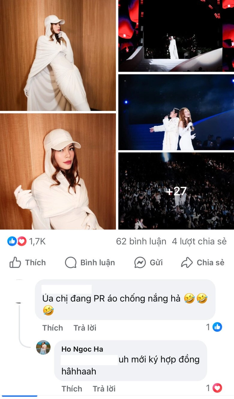 Nữ hoàng thời trang hồ ngọc hà mặc đồ chống nắng lên sân khấu can đảm thế này thì không ai bắt trend kịp - 1