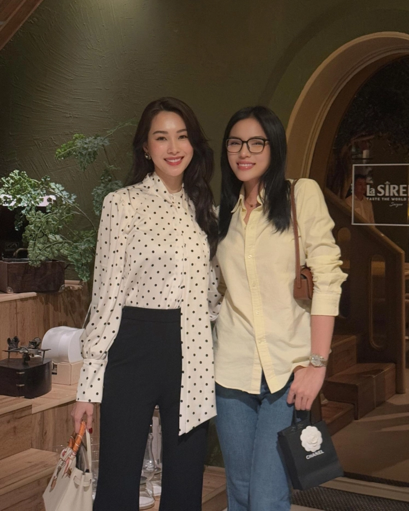 phu nhân hào môn đỗ mỹ linh đặng thu thảo lăng xê mốt chấm bi - 3