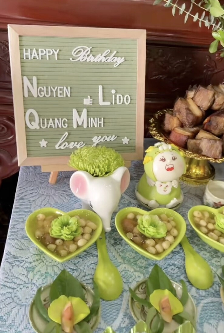 Quang hải - chu thanh huyền làm tiệc thôi nôi cho con trai lido mâm cúng tuyệt đẹp nhìn kỹ toàn vàng - 4