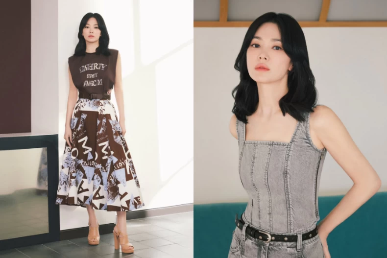 Song hye kyo ăn gian tuổi nhờ 5 màu trang phục cứ mặc lên là trẻ lại 10 tuổi hợp mọi tông da - 1