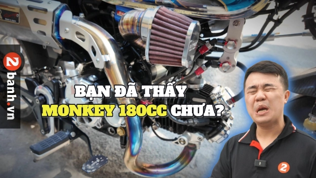 video khám phá honda monkey 180cc dọn hơn 200 củ - nghe tiếng máy uy lực hết nước chấm luôn - 1