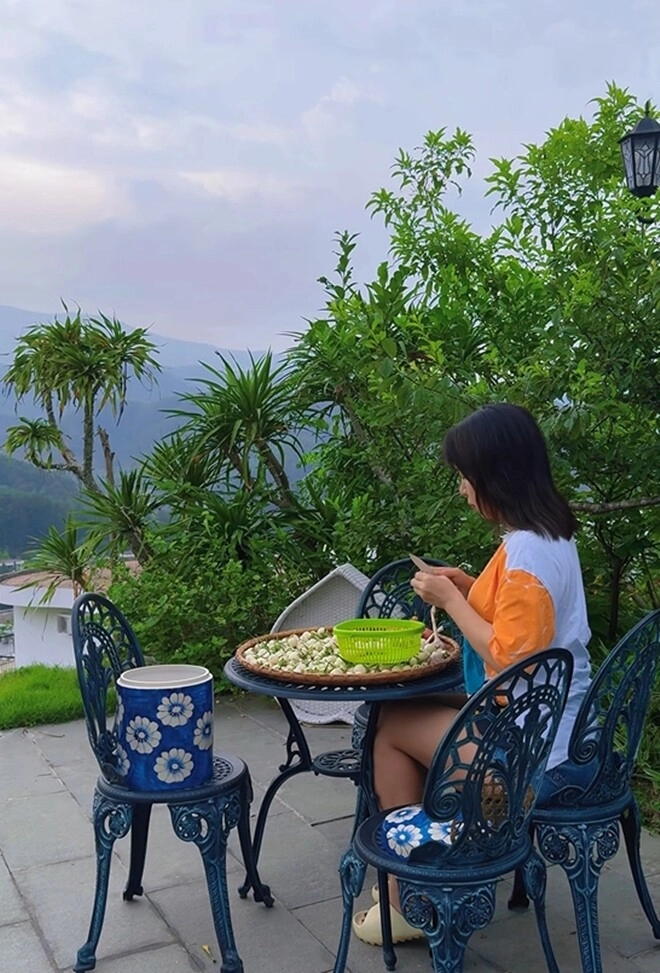 Vợ mạnh trường phơi cà một nắng ở biệt thự lên mâm toàn món dân dã mà ăn gì cũng thấy ngon - 3