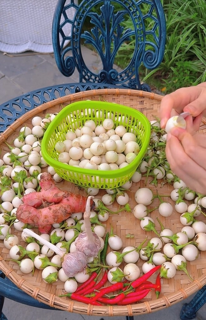 Vợ mạnh trường phơi cà một nắng ở biệt thự lên mâm toàn món dân dã mà ăn gì cũng thấy ngon - 6
