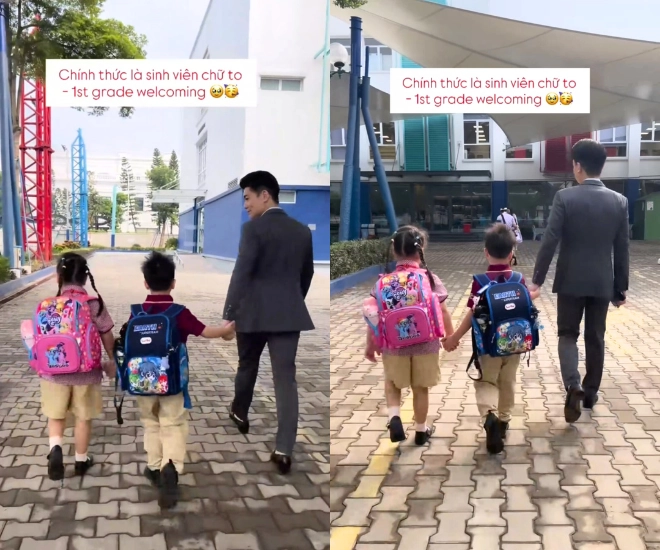 2 cháu nội bầu hiển chính thức vào lớp 1 được bố đầu tư chuẩn rich kid lớn lên trong biệt thự trăm tỷ đồng - 1