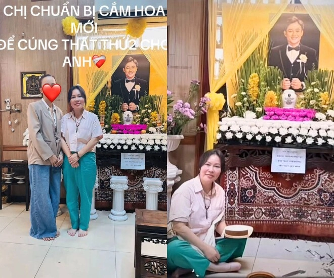 Bà xã quý bình gầy đi thấy rõ khiến khán giả thương xót mặt còn sưng húp vẫn lo cúng kiếng chu toàn cho chồng - 1