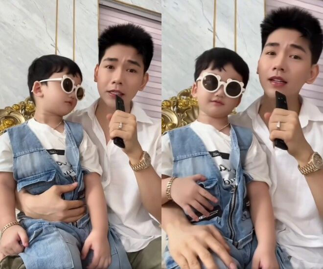 Bạn đời hà trí quang khoe con trai đẹp hơn ba là nhà có phúc 3 tuổi bộc lộ năng khiếu nghệ thuật - 1