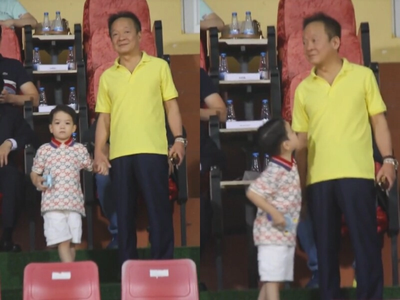 Bầu hiển dắt cháu đích tôn đi xem bóng đá con dâu hào môn đỗ mỹ linh được khen hết lời khi đảo ngói - 1