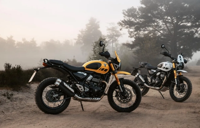 Cận cảnh triumph scrambler 400 xc 2026 mạnh mẽ chất scrambler và đậm chất phiêu lưu - 2