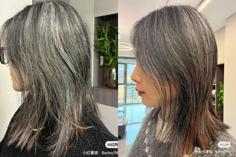 Càng nhuộm đen tóc bạc càng lộ rõ chị em nhuộm sang màu này vừa trẻ vừa che tóc trắng đi chơi tết không sợ xấu - 1