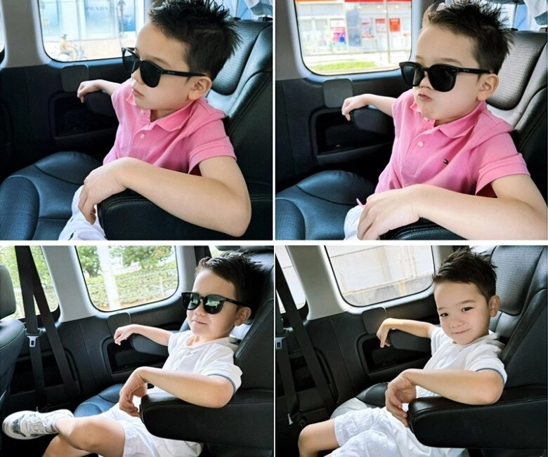 Cháu trai duy nhất của bầu hiển điển trai với kiểu tóc chảnh sả có dáng ngồi chủ tịch chuẩn bản sao của bố và ông nội - 1