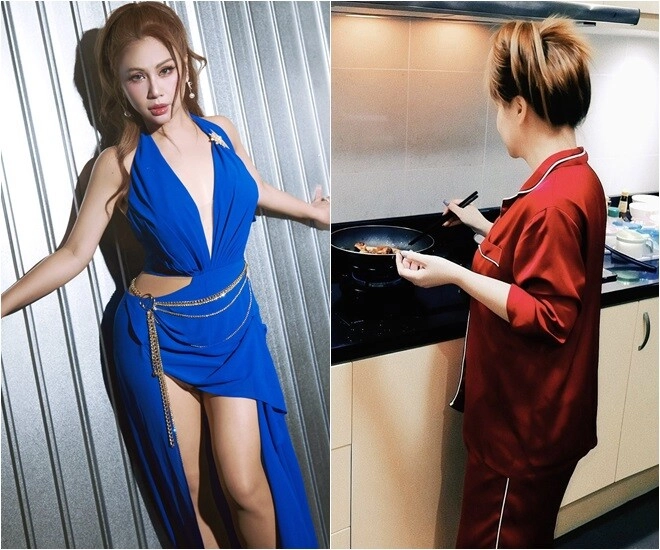 chị đẹp lấy chồng giàu ở mỹ trên sân khấu nóng bỏng hết cỡ hóa ra ngoài đời là vợ đảm khéo nấu ăn - 1