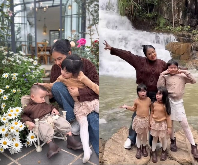 Chồng đại gia của vân trang ra rìa từ ngày vợ sinh con thứ 4 mẹ bỉm xoay ca chăm từng bé lòng thấy buồn - 1