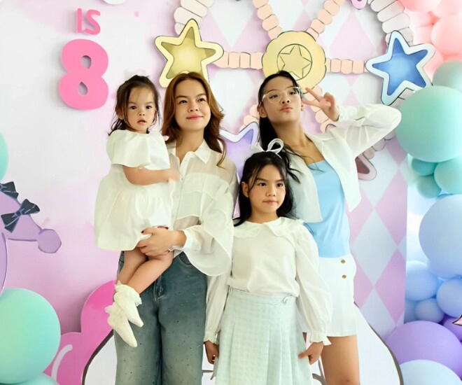 Chồng phạm quỳnh anh lăn xả hết mình trong tiệc sinh nhật con riêng của vợ là bố ấm áp của 3 tiểu công chúa - 1