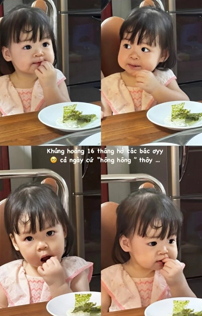 Trái ngược con sao việt ăn dặm ái nữ đỗ mỹ linh khiến mẹ nổi quạu bé khác ngấu nghiến ăn không kịp bón - 3