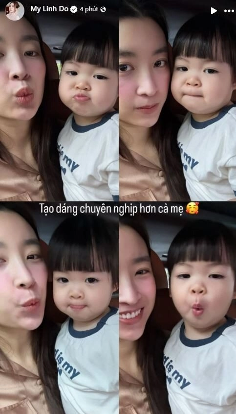 Con gái đỗ mỹ linh mới gần 2 tuổi đã được khen chuyên nghiệp hơn mẹ cháu cưng bầu hiển bị trêu vì nói nhiều - 2