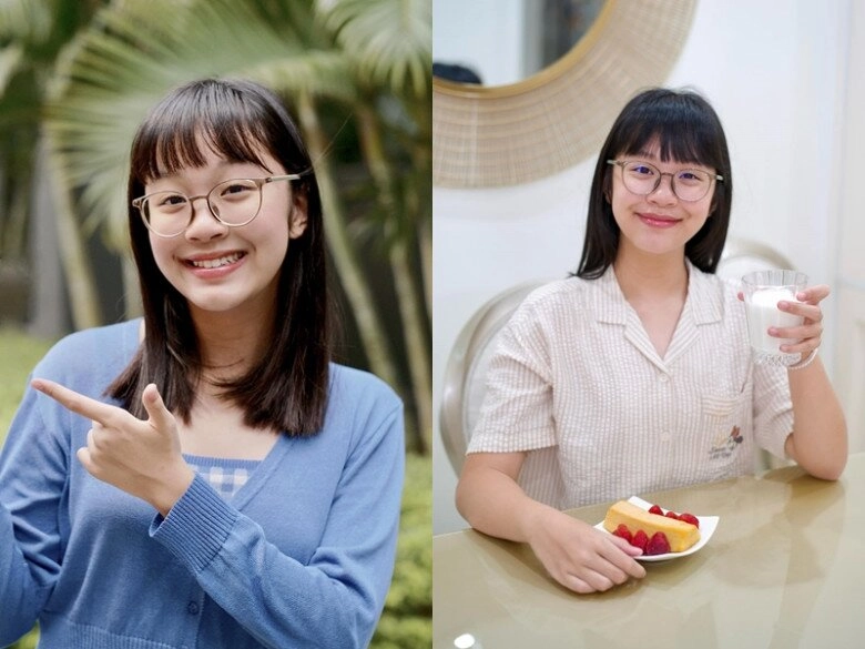 Con gái mc diệp chi 13 tuổi da trắng nõn đã biết tự giác làm đẹp ở nhà sành không kém mẹ - 7