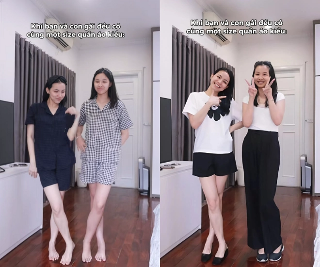 Con gái thùy lâm nay mặc đồ cùng size với mẹ mang gen xịn được khuyên đi thi hoa hậu - 1
