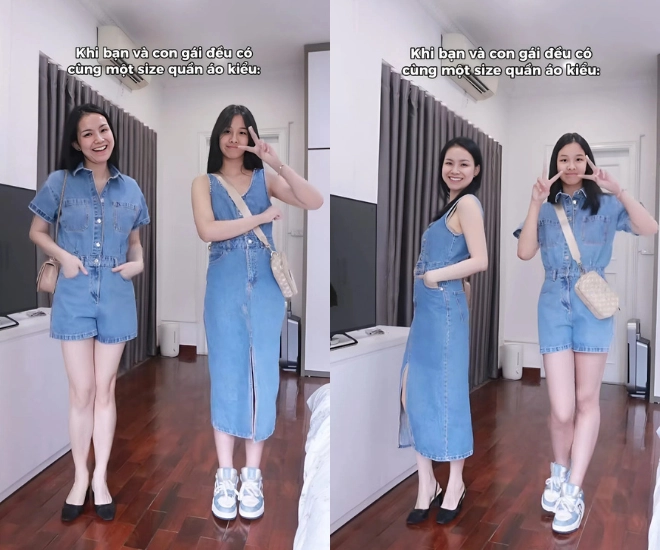 Con gái thùy lâm nay mặc đồ cùng size với mẹ mang gen xịn được khuyên đi thi hoa hậu - 2