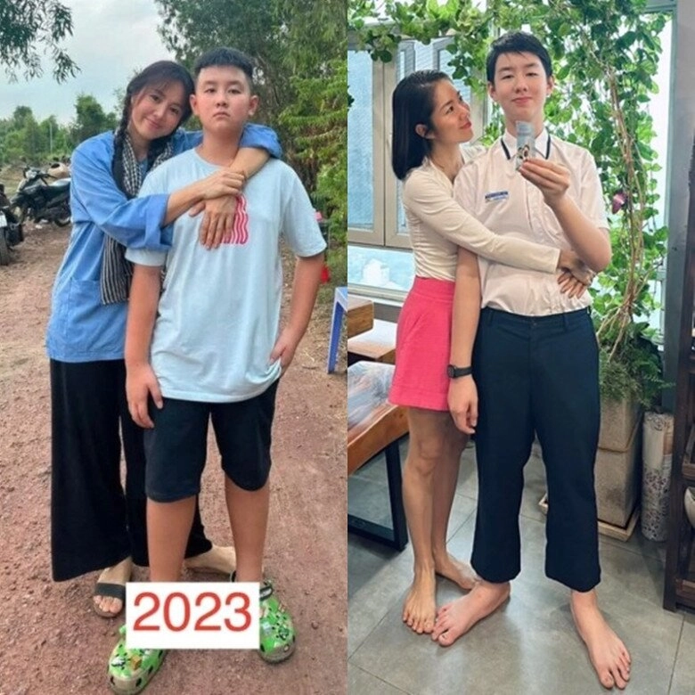 Con trai lê phương đứng cao hơn 1 cái đầu so với các bạn cùng lớp khoe thành tích học tập khiến bố mẹ tự hào - 6