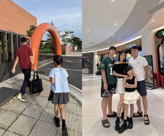 Con trai lê phương như người khổng lồ khi ngồi cùng bạn ra dáng anh cả kèm cặp em gái kém 7 tuổi lần đầu đến trường - 1