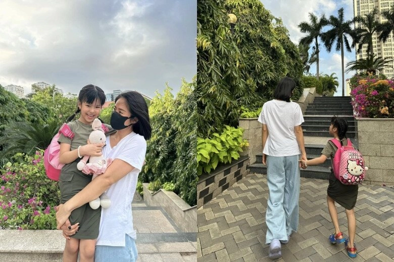 Con trai lê phương vóc dáng ngang ngửa bố dượng 2 nhóc tì chung nửa dòng máu đều thừa hưởng gen chiều cao vượt trội - 12