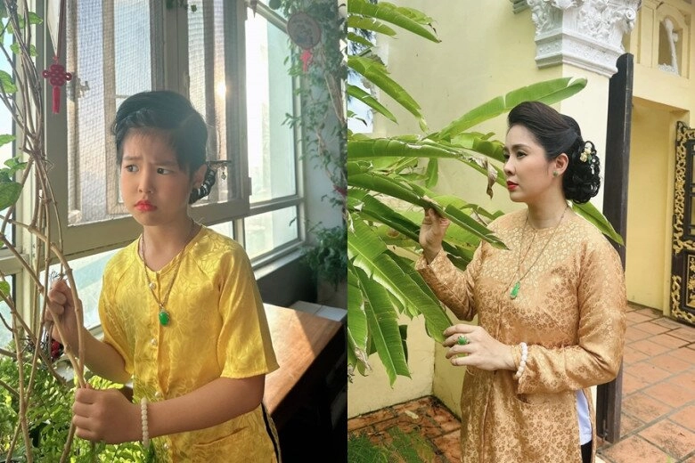 Con trai lê phương vóc dáng ngang ngửa bố dượng 2 nhóc tì chung nửa dòng máu đều thừa hưởng gen chiều cao vượt trội - 14
