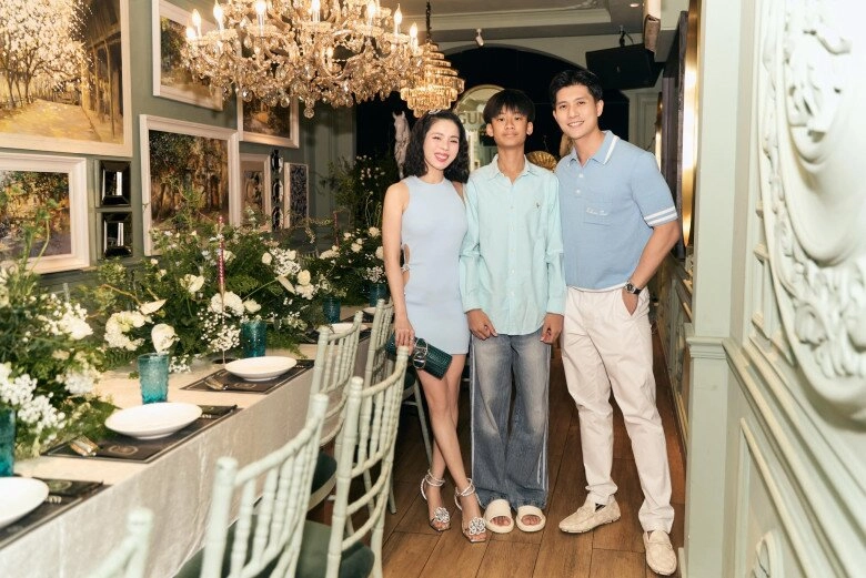 Con trai lệ quyên và đại gia đức huy 14 tuổi đã ra dáng vận động viên chuyên nghiệp sở hữu chiều cao nổi trội - 12