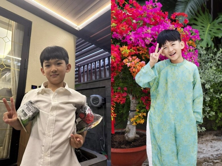 Con trai thúy diễm - lương thế thành ngày càng điển trai giống bố được ông bà nội chăm chút khi đến trường - 3