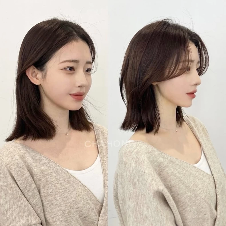 Công thức tạo kiểu tóc mái 4-4 cho các nàng trán rộng và cao cắt xong mặt nhỏ hơn rõ rệt - 6
