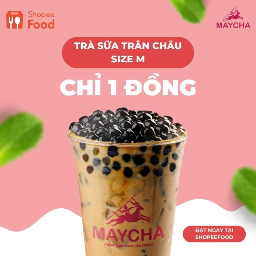 Cuối tháng cháy ví maycha khao loạt deal 1 đồng và voucher giảm 50 tặng fan trà sữa - 1