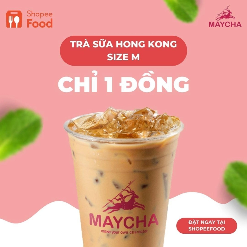 Cuối tháng cháy ví maycha khao loạt deal 1 đồng và voucher giảm 50 tặng fan trà sữa - 3