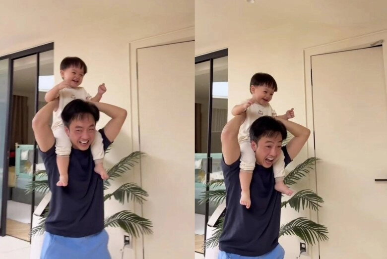 Cường đô la cõng 2 con chạy nhảy trong căn hộ tiền tỷ mới khoe tổ ấm đầy tiếng cười với đàm thu trang - 3