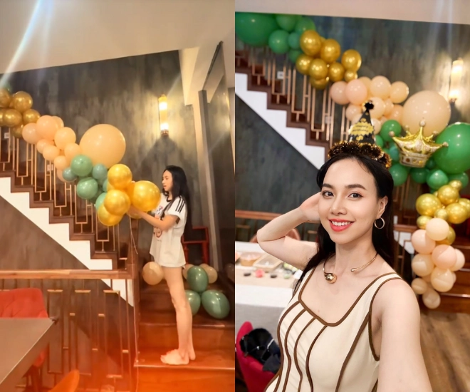 Đinh ngọc diệp làm vợ việt kiều trăm tỷ nhưng vẫn sống tiết kiệm sinh nhật con tự tay làm tiệc chỉ 1 triệu đồng - 1