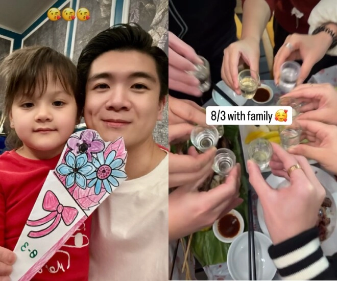 Đỗ mỹ linh bất ngờ được một bé trai gọi bằng mẹ nhóc tì là cục vàng của nhà bầu hiển vẻ ngoài tuấn tú - 1