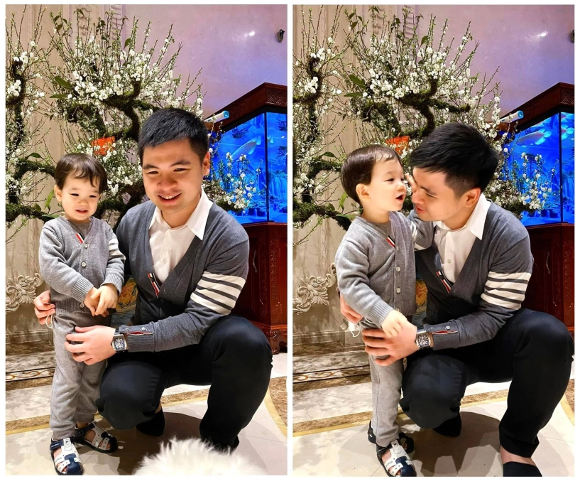 Đỗ mỹ linh bất ngờ được một bé trai gọi bằng mẹ nhóc tì là cục vàng của nhà bầu hiển vẻ ngoài tuấn tú - 7