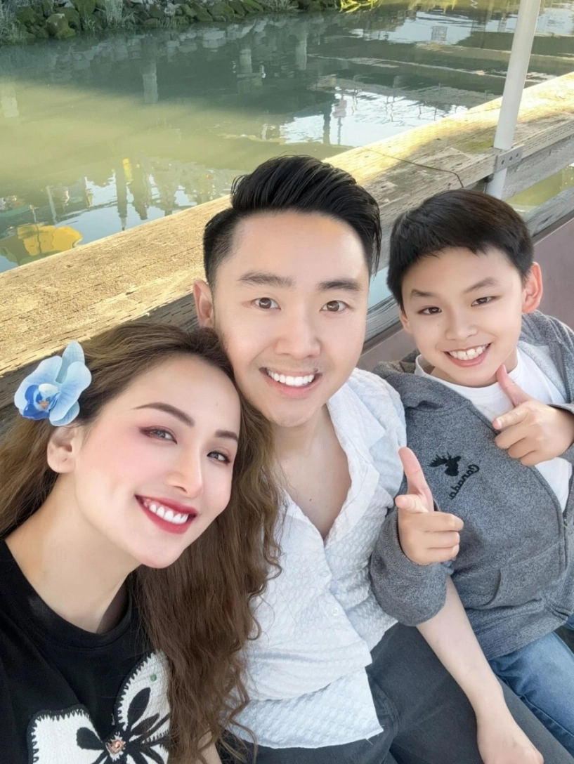 Hoa hậu diễm hương mang thai con chung với người chồng thứ 3 ở canada con trai riêng yêu thương em chung nửa huyết thống - 7