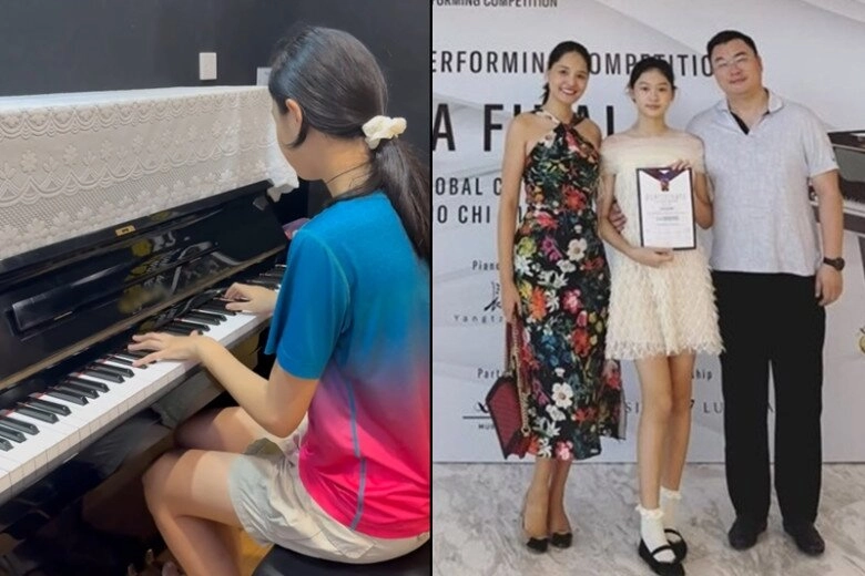 Hoa hậu hương giang đưa 2 con gái về quê nội ở trung quốc ái nữ đầu lòng 12 tuổi cao lớn đi giày size 41 - 6