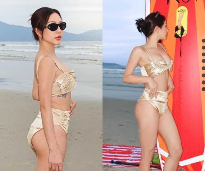 hoa hậu thơm nhất việt nam 49 tuổi thả dáng với bikini khoe body nuột nà đứng cạnh con gái như hai chị em - 1