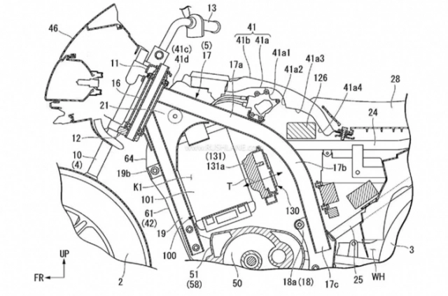 Honda hé lộ bằng sáng chế mới phát triển động cơ điện trên khung sườn của mẫu xe côn tay huyền thoại - 4