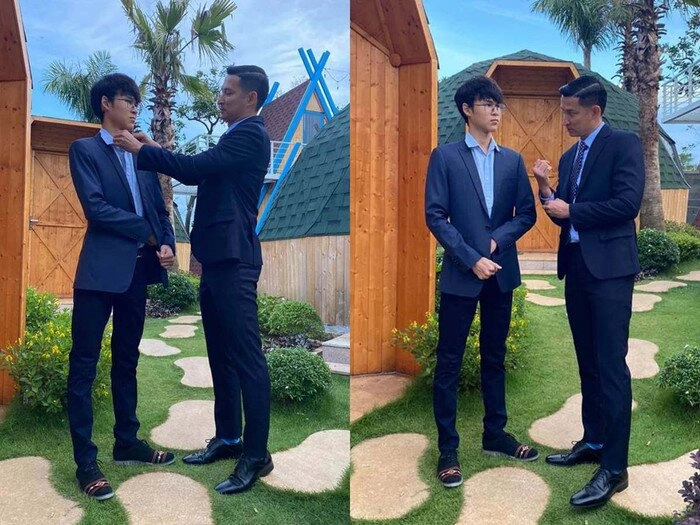Huy khánh đi ăn với vợ cũ nhưng chỉ để ý nụ cười của một cô gái bồi hồi nhìn lại lúc nhỏ của quý tử 20 tuổi - 9
