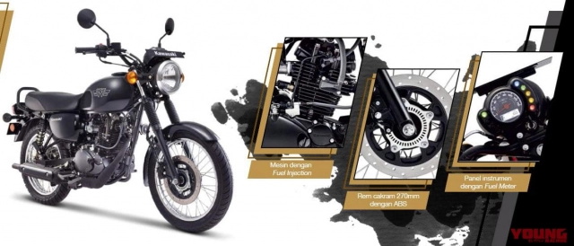 Kawasaki công bố w175 2025 mới có kích thước thân xe lớn hơn và hệ thống phun xăng mới - 1