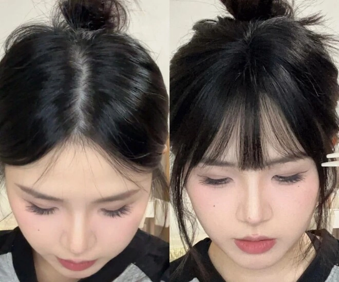 Không cần đến salon các nàng vẫn có thể tự cắt tóc mái chuẩn gái hàn với 5 bước - 1