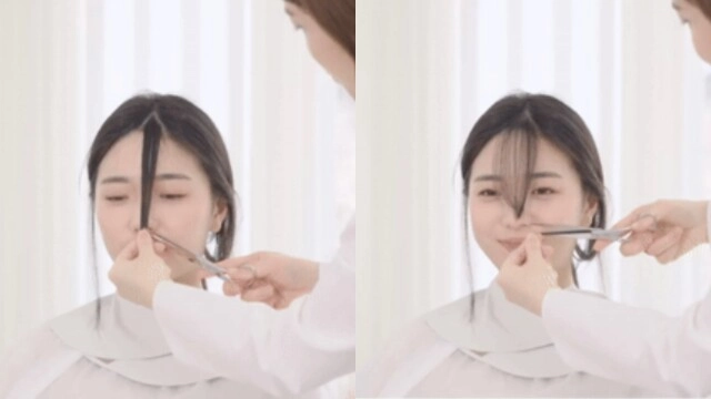 Không cần đến salon các nàng vẫn có thể tự cắt tóc mái chuẩn gái hàn với 5 bước - 3