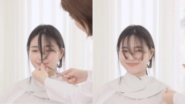 Không cần đến salon các nàng vẫn có thể tự cắt tóc mái chuẩn gái hàn với 5 bước - 4