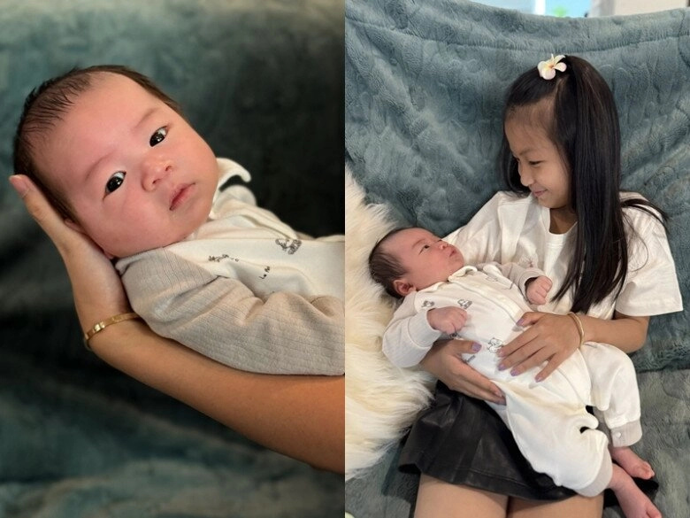Lam trường gọi vợ trẻ là bé và cưng nhất nhà con trai quốc tịch mỹ gần 2 tháng tuổi đã bầu bĩnh giống hệt chị gái - 7